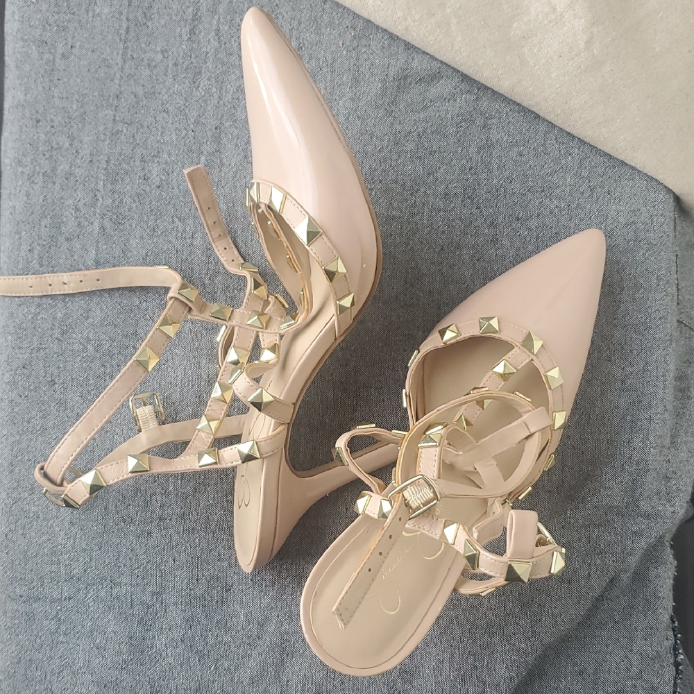 Jessica Simpson Blush Studded Heels